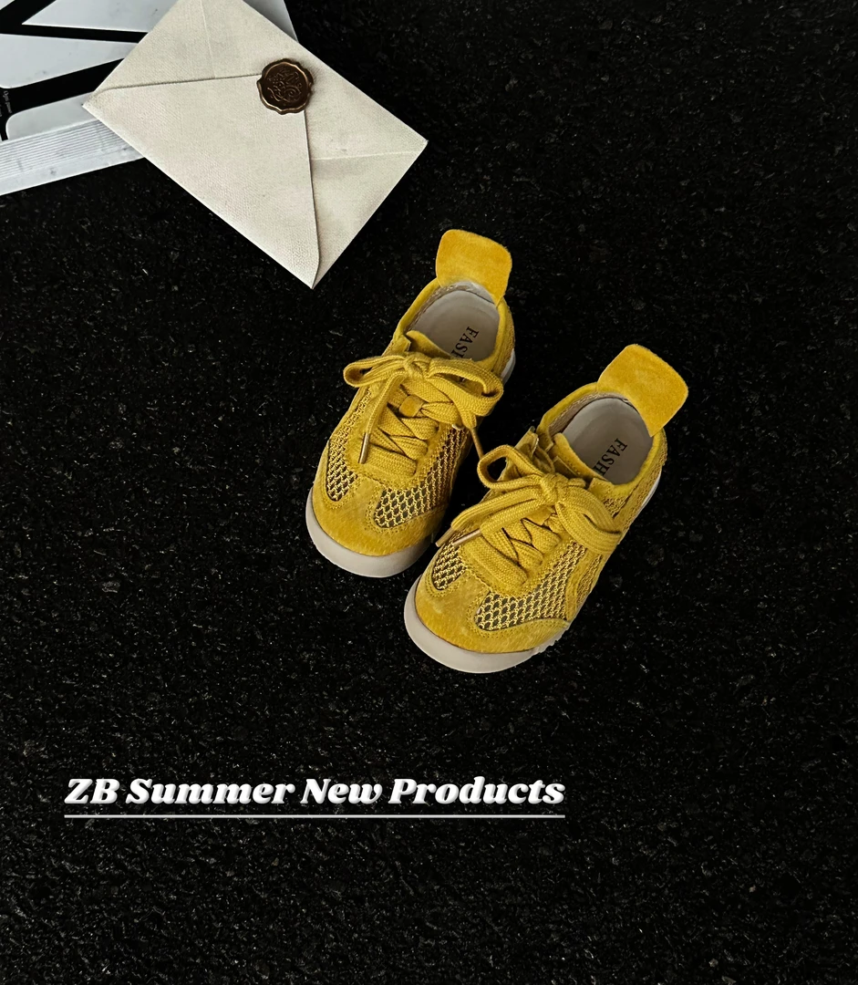 【哲豹】2025【糖果·多巴胺】儿童阿甘鞋单网镂空百搭德训休闲鞋