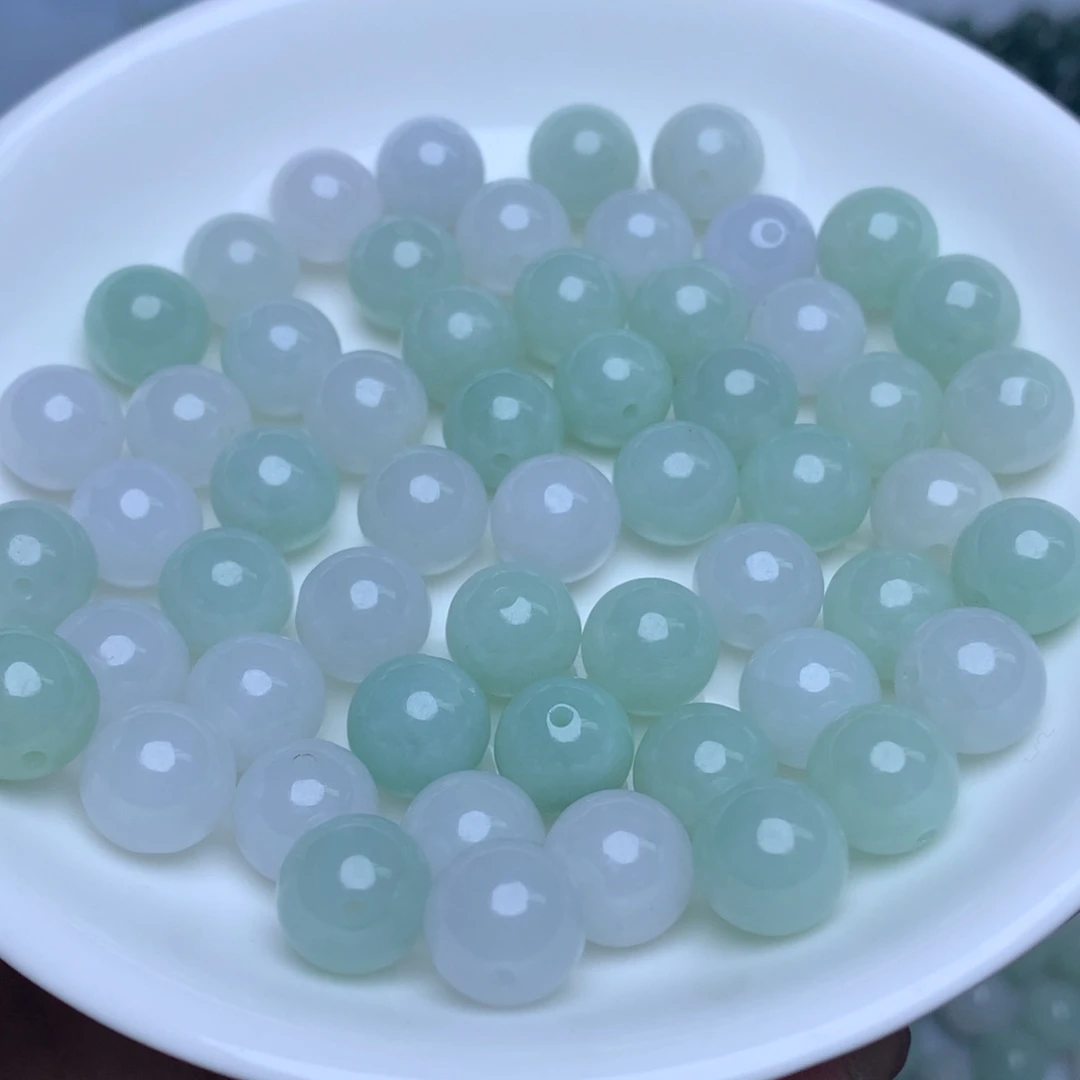 【闪购商品】翡翠手链未镶嵌卡10冰绿白3颗