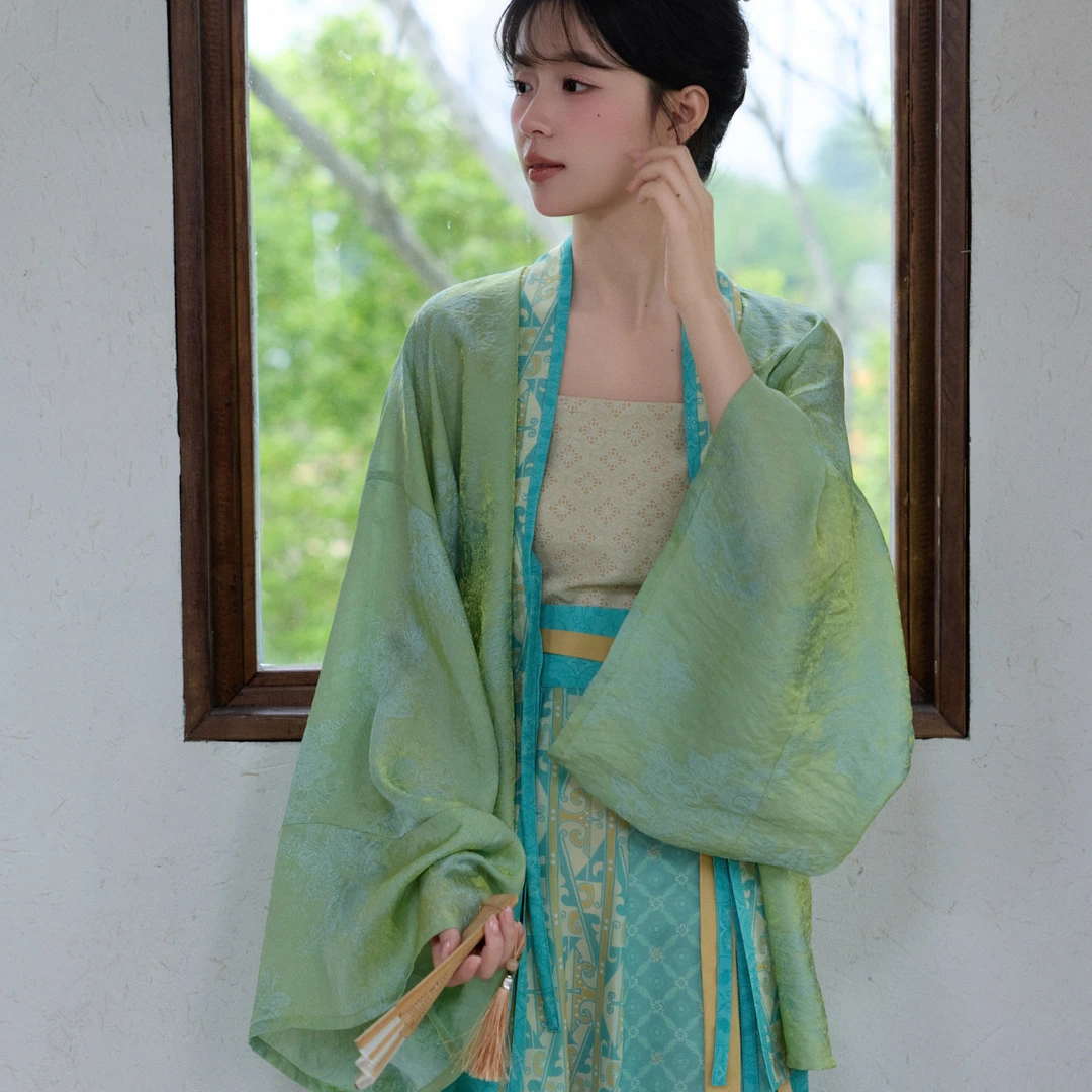秋木木 【碧琉璃】褶衣 魏晋南北朝 汉服 八破裙