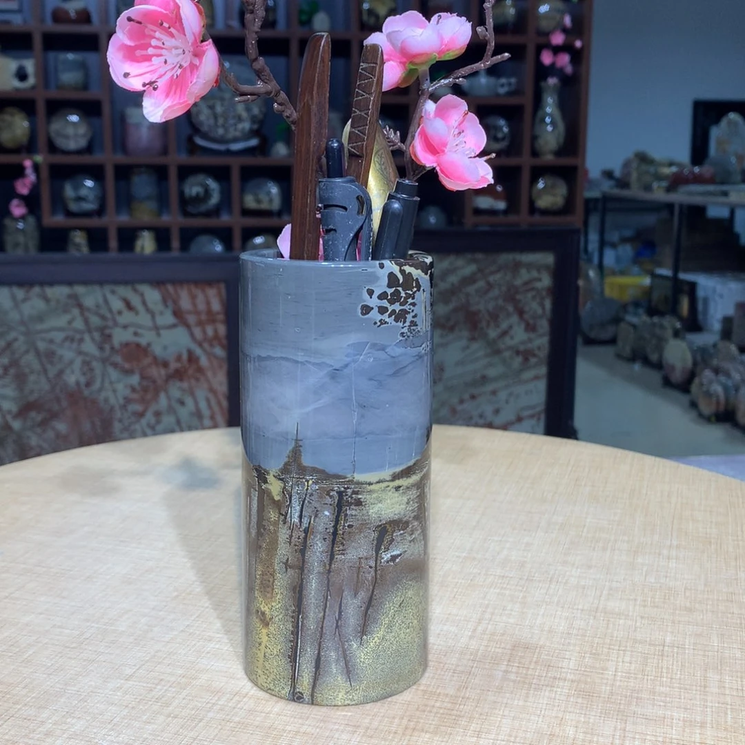 紫砂广西国画石摆件，收藏观赏