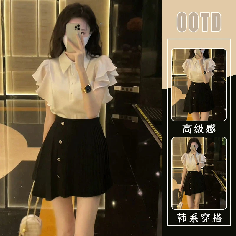 夏装2025茶系穿搭一整套时尚减龄干练气质御姐小香风套装连衣裙子