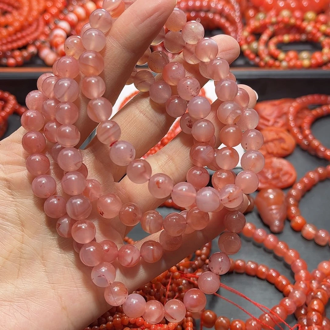 南红玛瑙手链未镶嵌