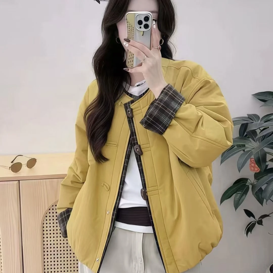 冬季加厚保暖百搭休闲棉服时尚复古减龄气质外套（101-150）