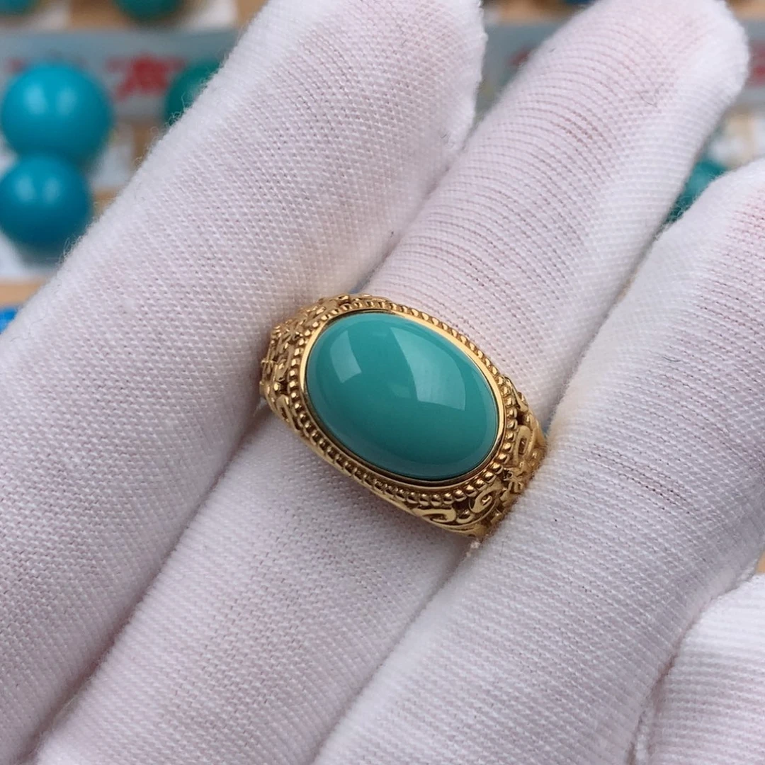 绿松石18K金镶嵌发饰