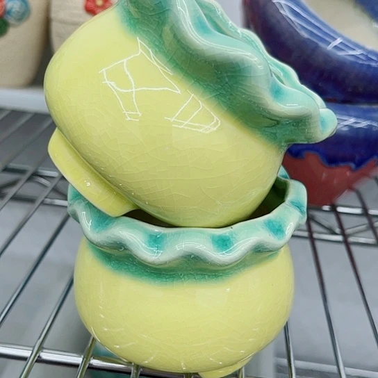 多肉绿植陶瓷花盆9.9包邮，有空