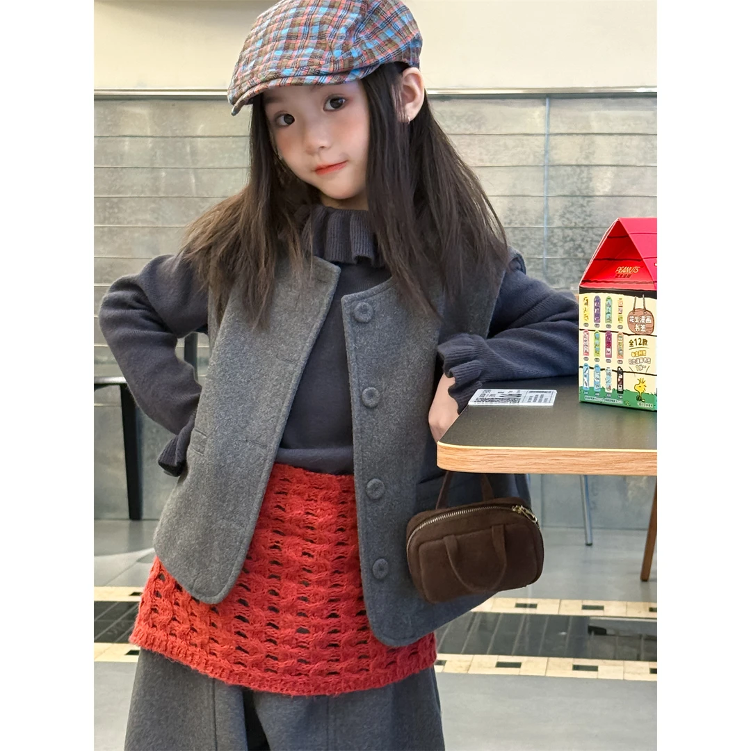 精选-72297-TBB童装女童打底衫2025秋季新款韩版荷叶边领口儿童