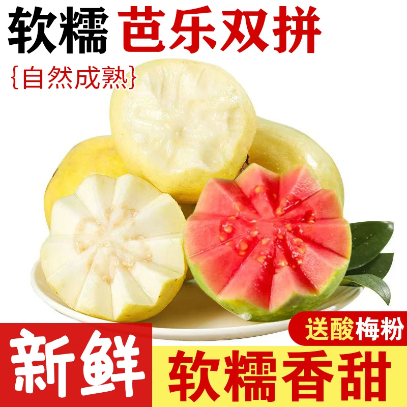 【顺丰EMS】正宗广西红心芭乐新鲜水果软糯白心芭乐红心番石榴