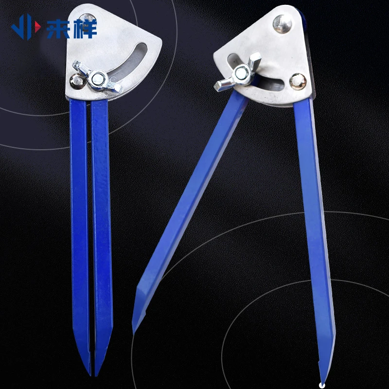 来样合金圆规工业划线钳工工具钨钢头大号木工圆规铁划针机械画线