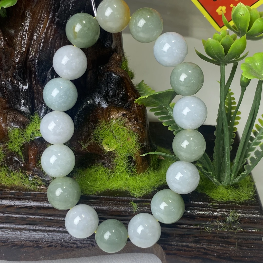 25605天然缅甸A货翡翠-手串