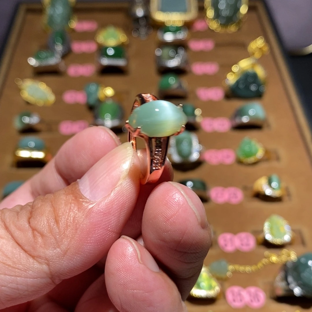 和田玉（碧玉）未镶嵌戒指