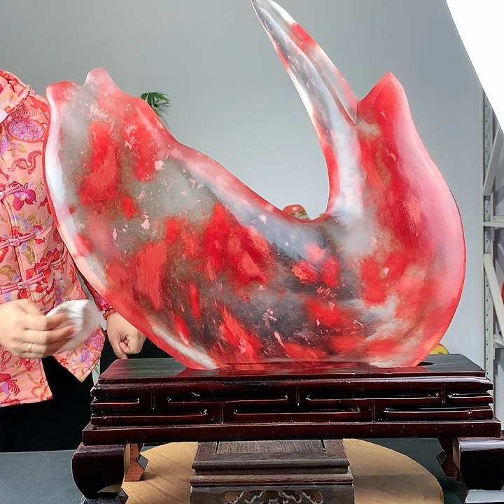 医***然石材水晶石原石摆件