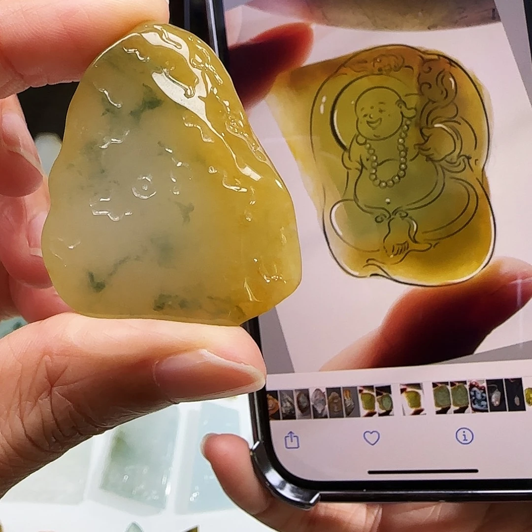 定制翡翠未镶嵌缅甸翡翠挂件