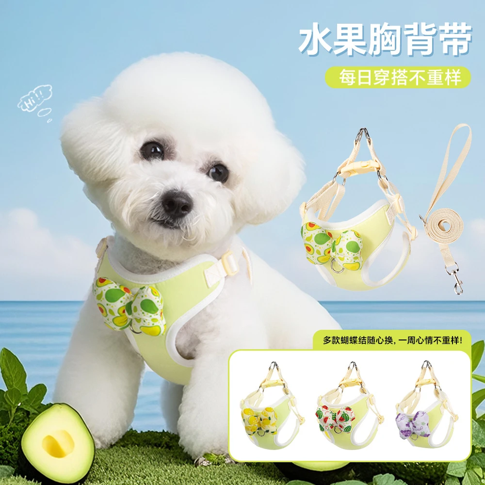 宠物狗绳牵引绳背心式狗狗胸背中小型犬通用外出防挣脱狗狗牵引绳