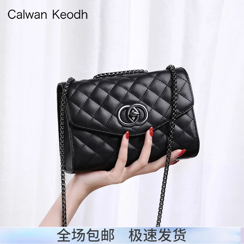 Calwan Keodh真皮小包包女上档次气质斜挎包生日圣诞礼物送女生