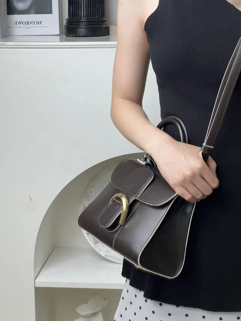 99新 Delvaux/德尔沃 brillant mini乌木色单肩包/甄选