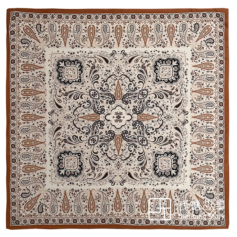 Qiantang Story/钱塘故事真丝双绉-70cm佩斯利之舞丝巾68*68