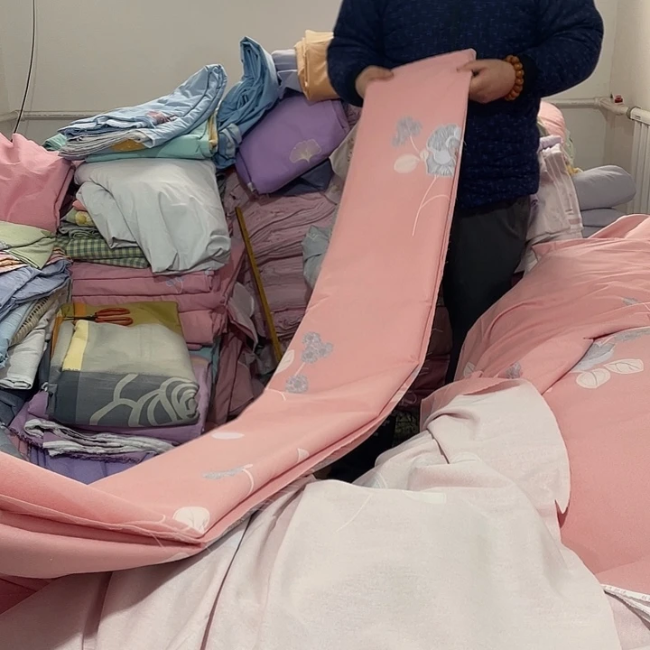 莫代尔纤维长绒棉粉色蓝牡丹花5米