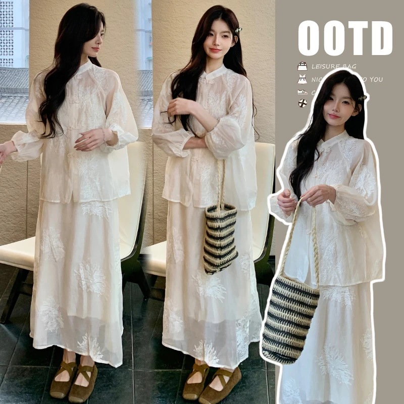孕妇连衣裙2025春夏韩版气质简约蕾丝吊带裙百搭休闲开衫时尚穿搭
