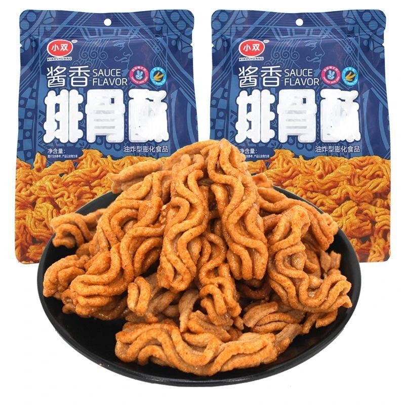 小双排骨酥酱香袋装70g休闲食品比萨卷酥脆膨化追剧办公室小零食