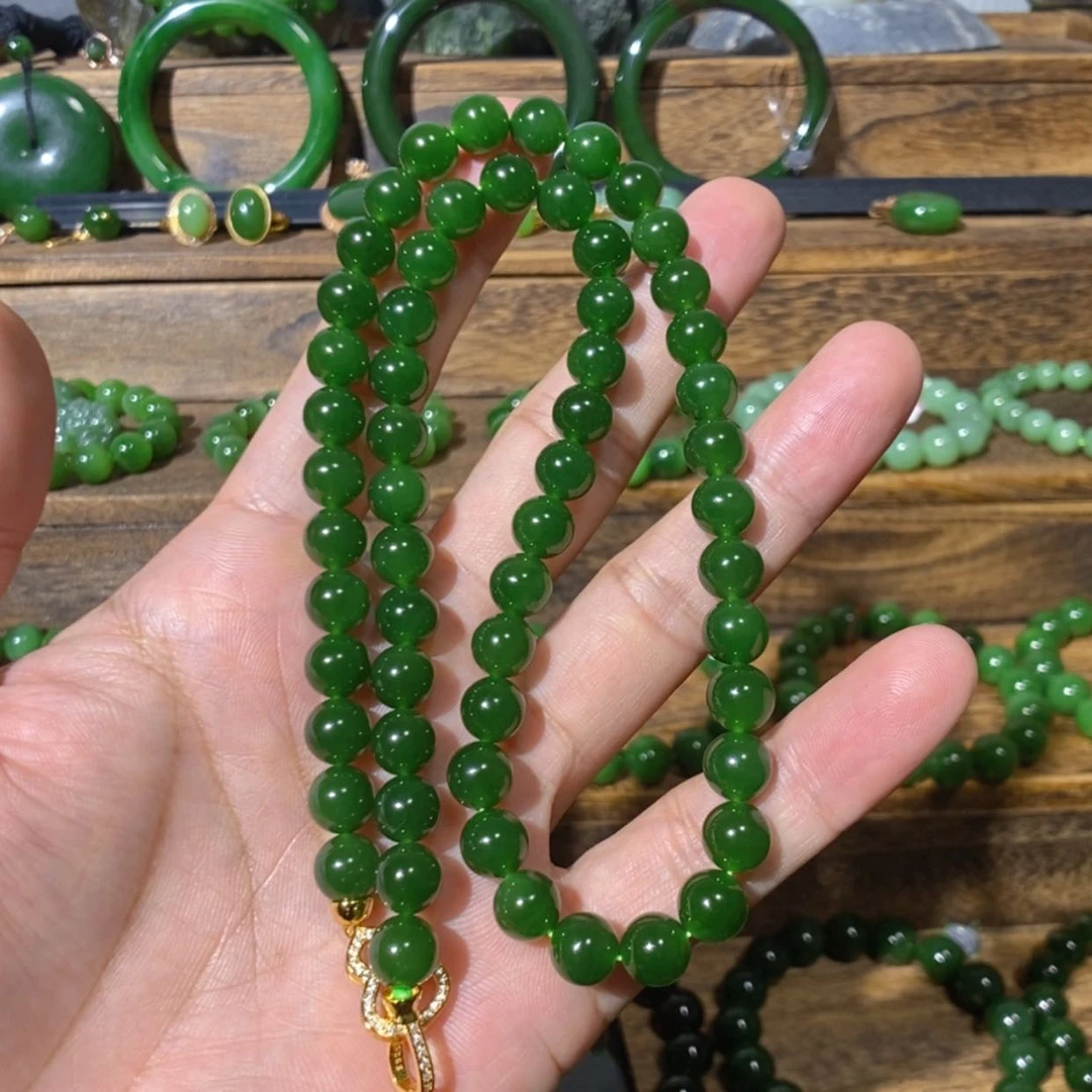 【闪购商品】吊坠(不含链)未镶嵌和田玉?**妹俄料辣绿项链8