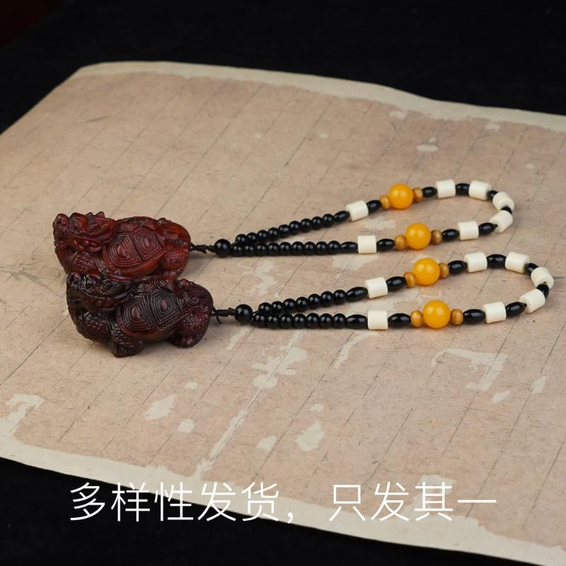 【香掌柜】紫檀龙龟把件【多样性发货，发一件】