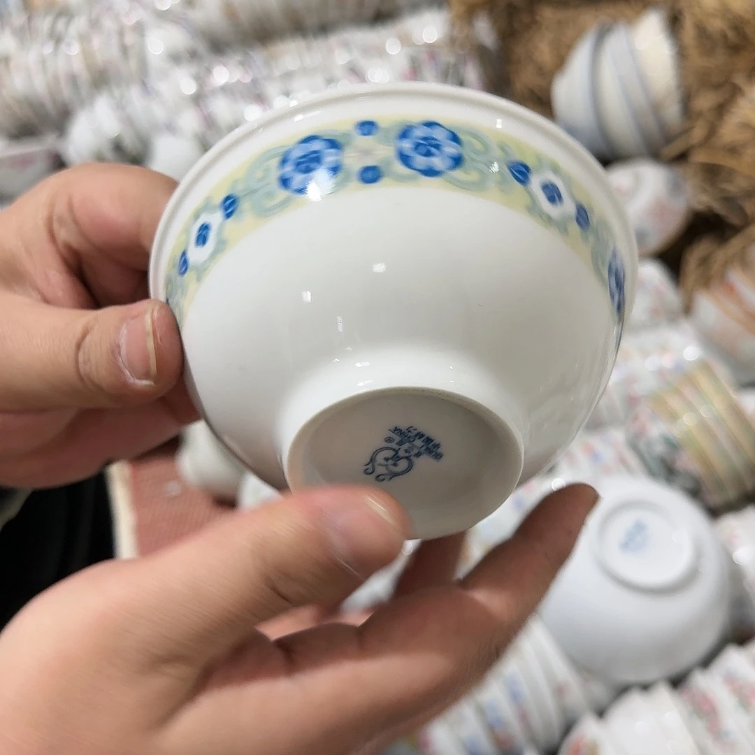 摆件一个12厘米 釉下海棠满花