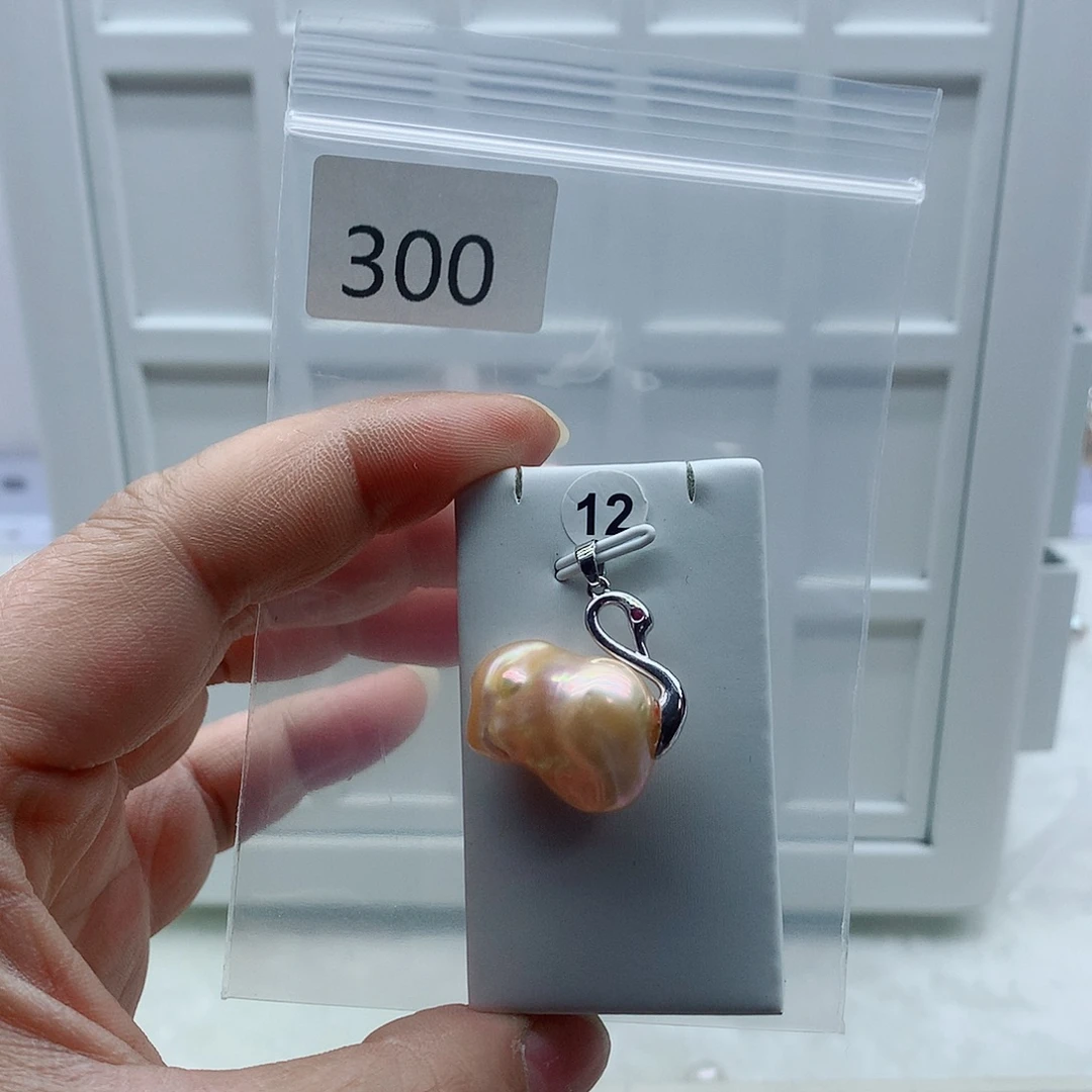 合金吊坠(不含链)淡水珍珠