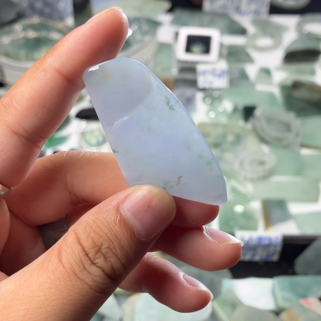 未镶嵌定制翡翠天然缅甸翡翠a货高糯化飘花紫料