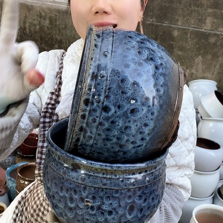 紫砂花盆瑕疵口21高17