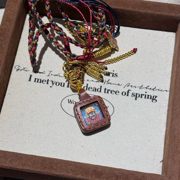 合金布艺项链 【扎基拉姆】擦擦五彩编绳新年名族风毛衣链