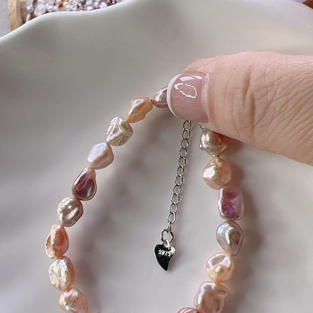 淡水珍珠手绳合金