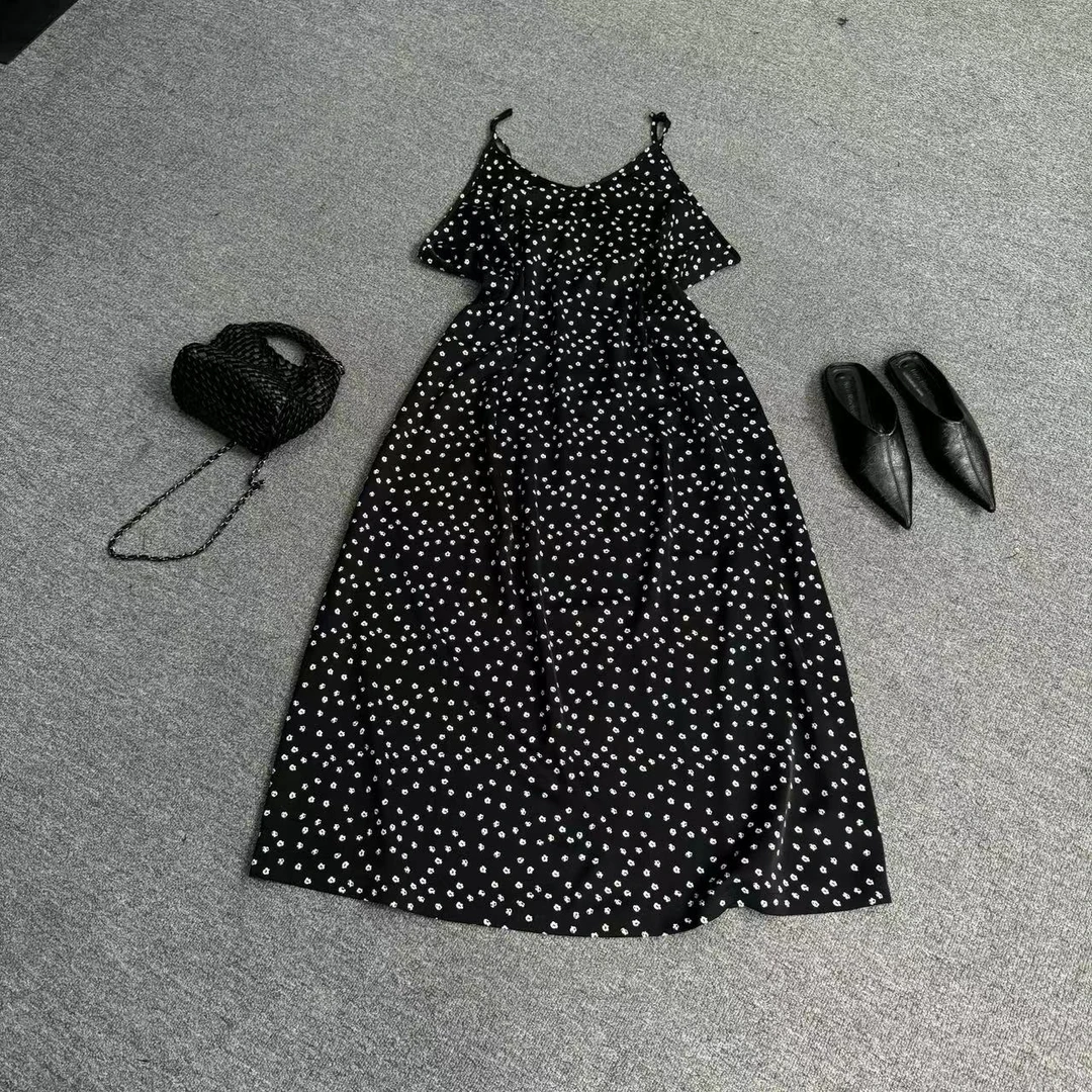 瑶睿安240斤穿 小众吊带裙时尚休闲简约显瘦长吊带 碎花通勤004