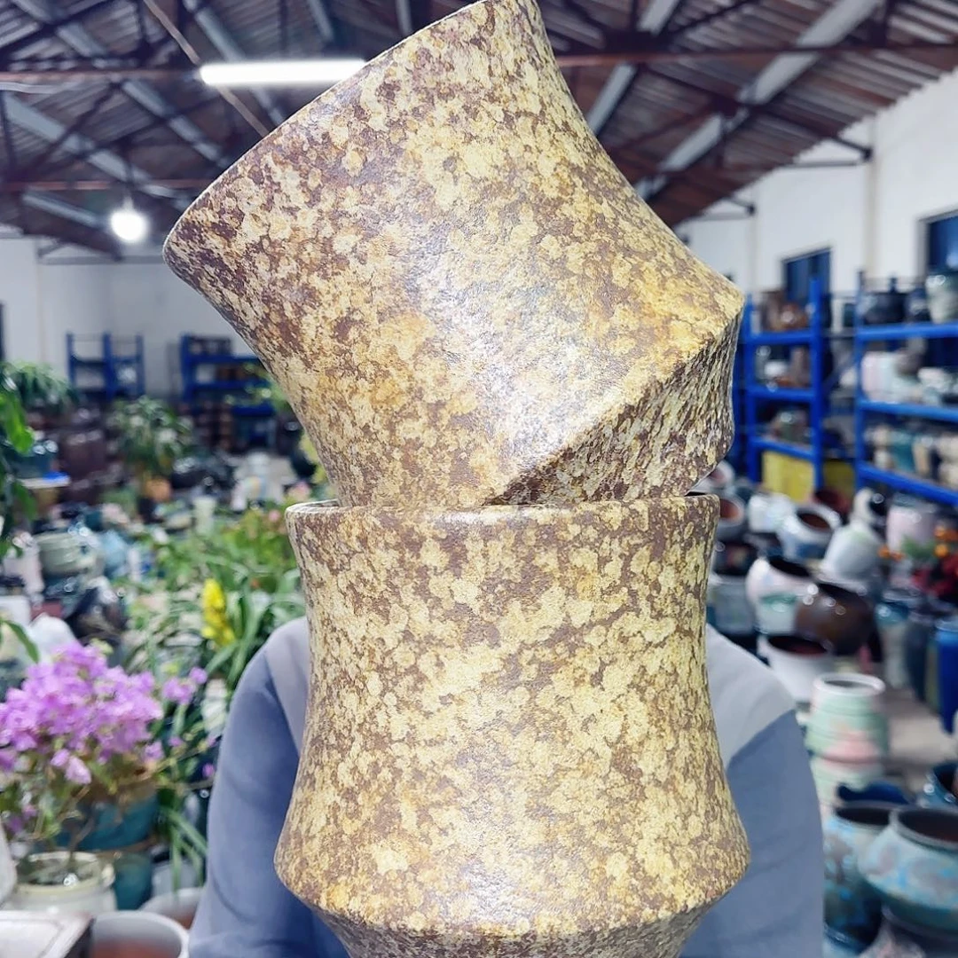 紫砂花盆高20口18