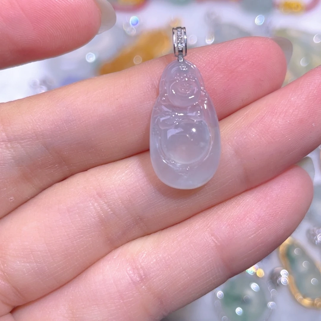 颈饰18K金镶嵌翡翠翡翠