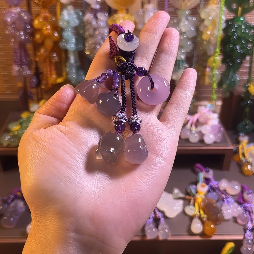 玛瑙/玉髓未镶嵌车挂钥匙扣