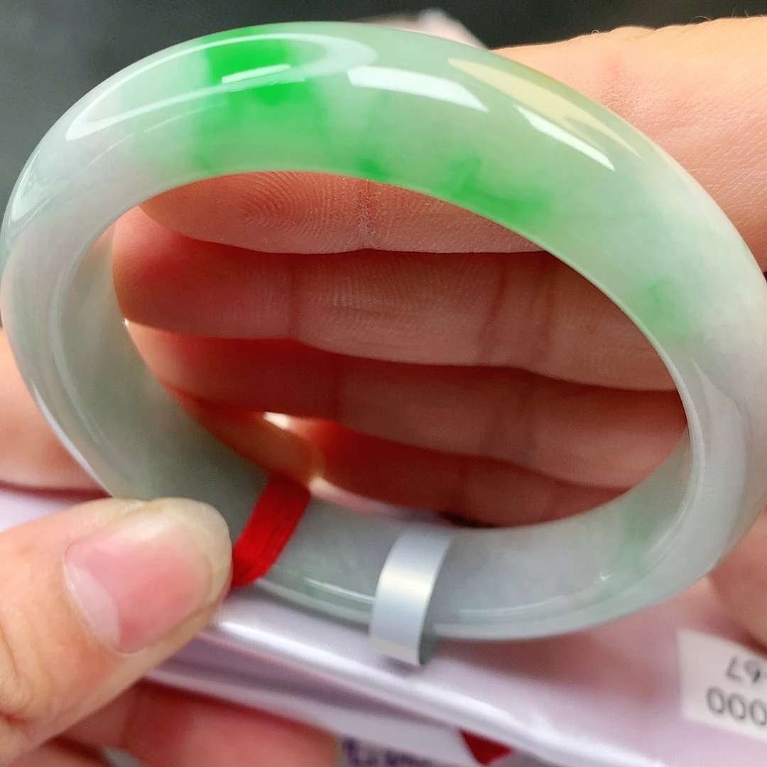 未镶嵌手镯翡翠A货翡翠老坑黄➕绿450号