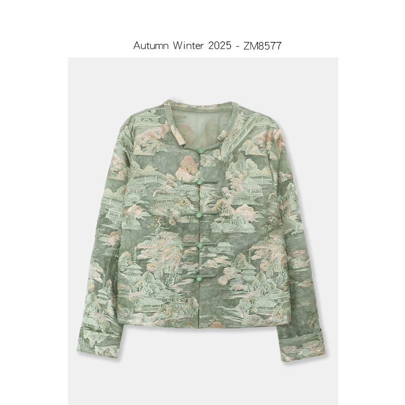 【Alen女装店】新中式国风气质时尚刺绣上衣外套ZM8577