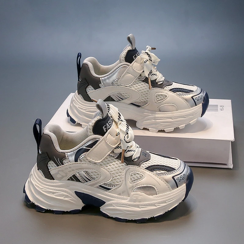 运动鞋2025春季新款软底防滑轻便透气网面男童女童跑步鞋学生鞋