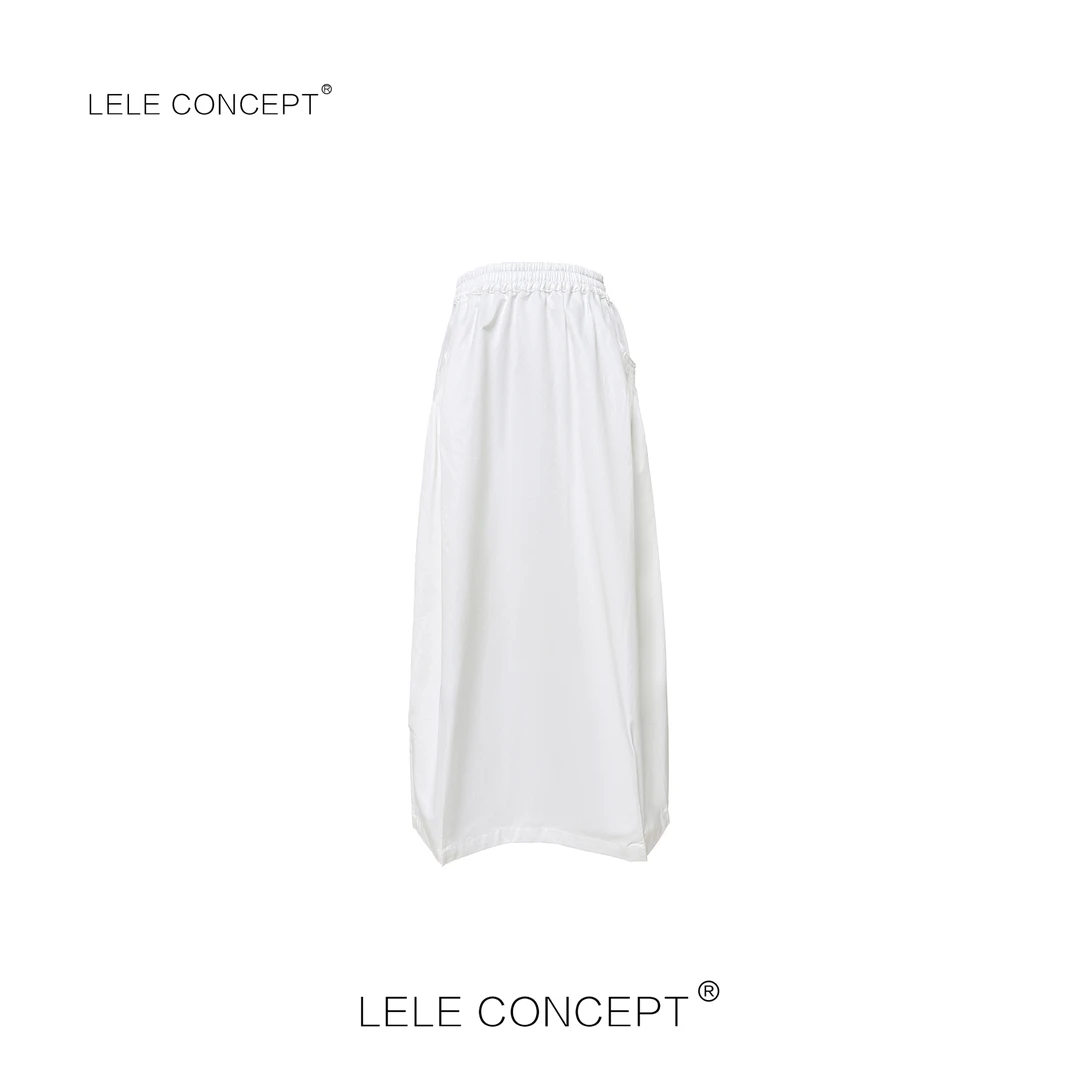 LELE CONCEPT丨【如一】时尚休闲显瘦百搭松紧腰半身裙Q0563