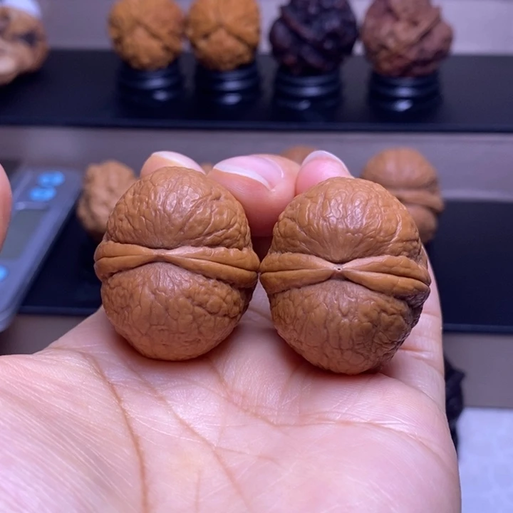 文玩核桃把件仙鹤顶81