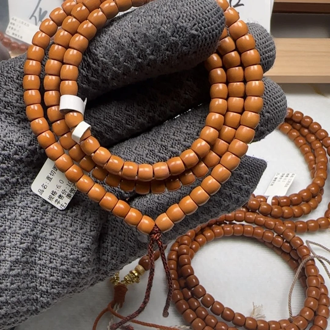 橄榄核吊坠老挝6.0mm直切面无白108