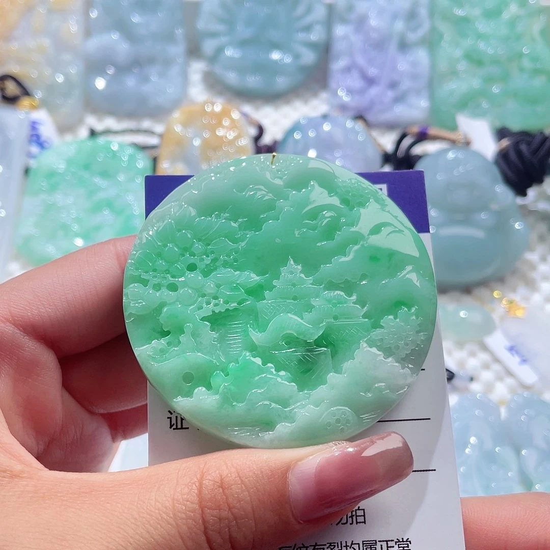 颈饰未镶嵌翡翠山水