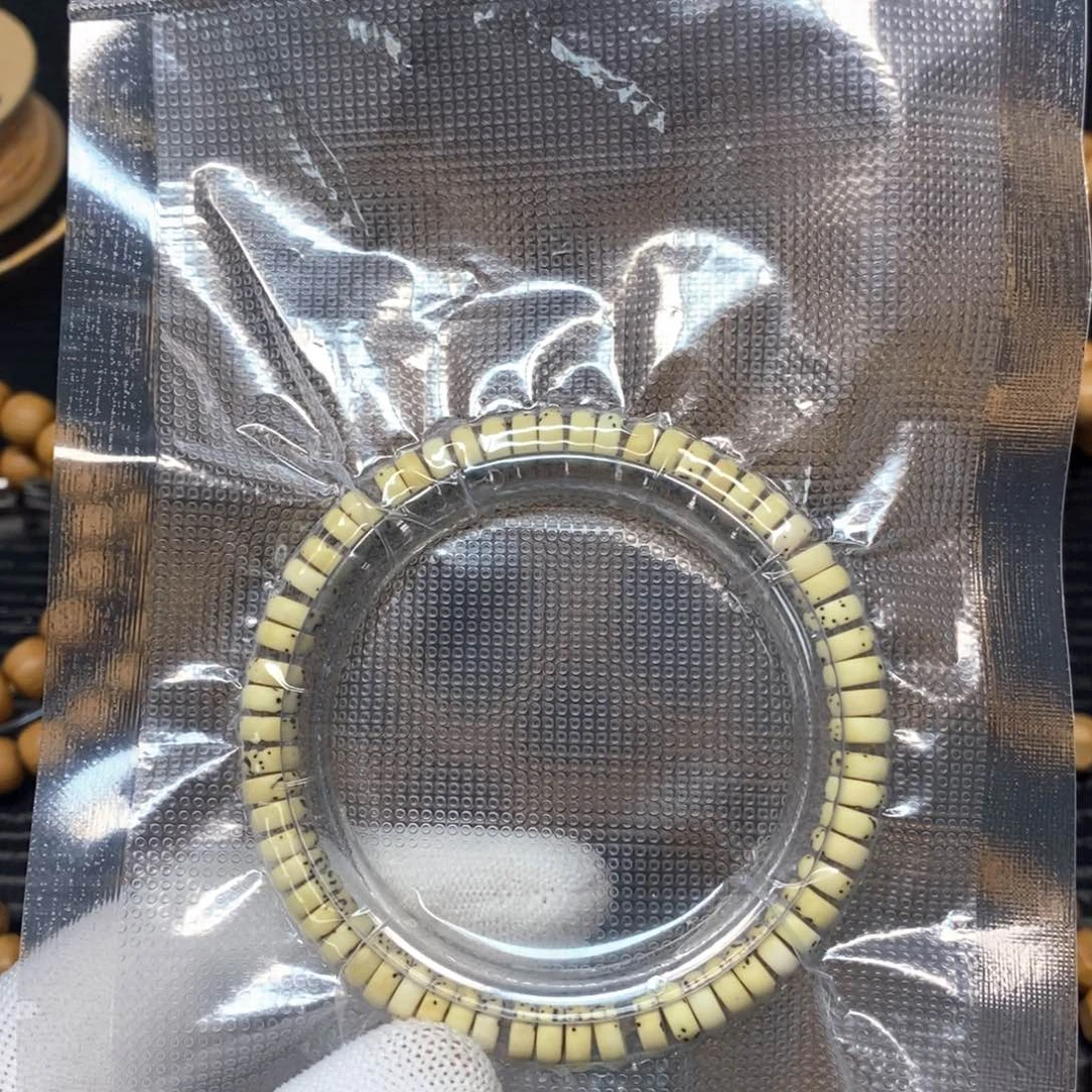 星月菩提手串星月菩提药片半壁留白6.7原生态