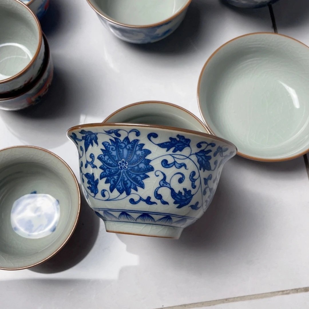 青花缠枝莲压手杯hhhhhhhh