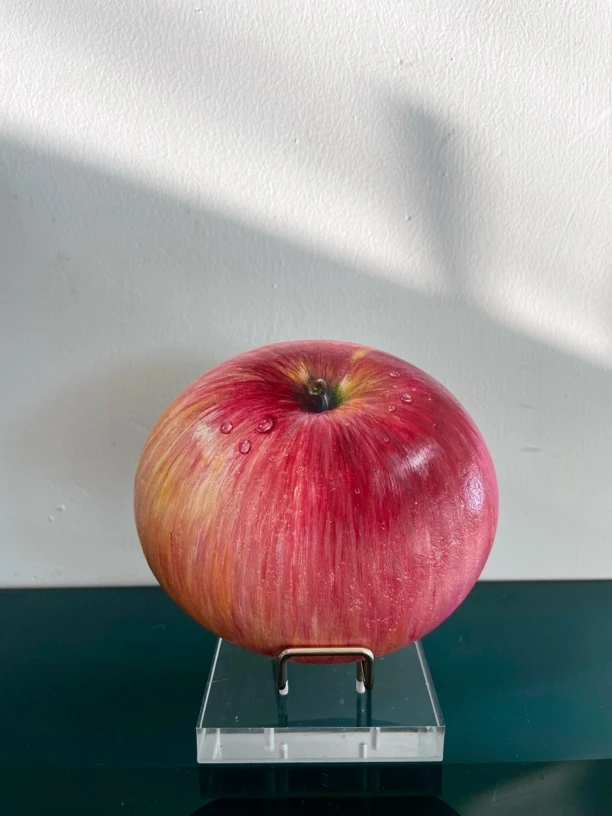 手绘石头画平安果 心想事成 事事如意