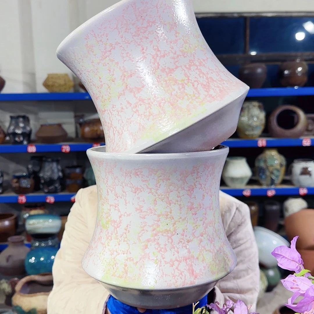 紫砂花盆高20口19