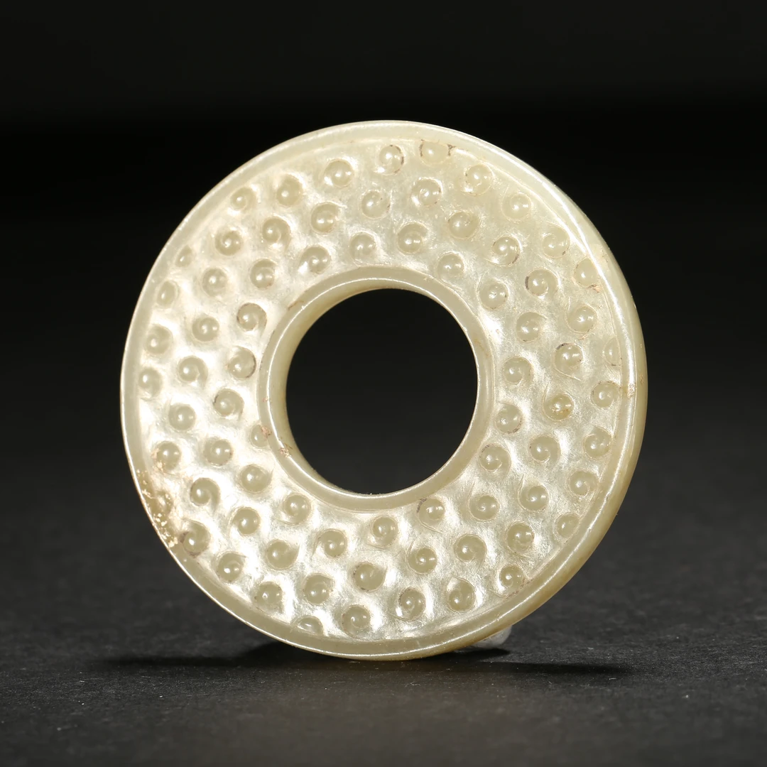 明代*谷纹玉璧/01AQ0430/和田玉【北京文博】