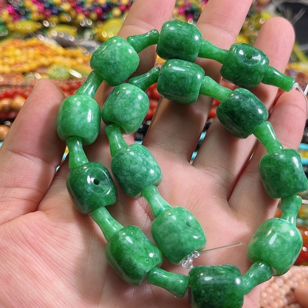 玛瑙/玉髓合金珠宝半成品甘青三通一条16mm14套