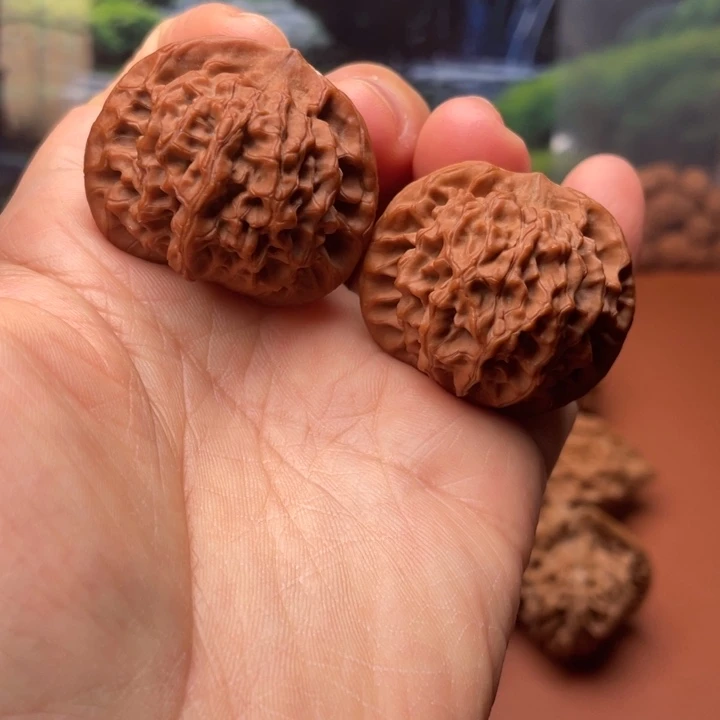 文玩核桃吊坠秦岭山地红皮秦闷