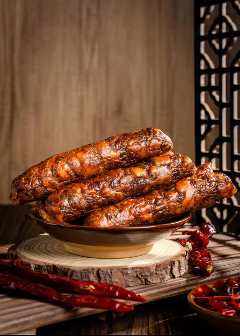 正宗四川腊肠川味麻辣广式五香农家纯猪肉自然晾晒腊味香肠